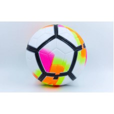 Мяч футбольный PREMIER LEAGUE 2018 Serie A FB-6653 №5 PU клееный оранжевый-розовый