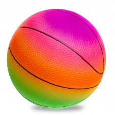 М'яч гумовий Баскетбольный LEGEND BA-1900 22см райдужний