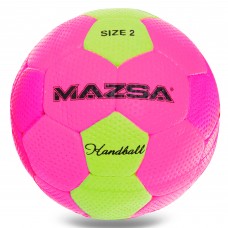 М'яч для гандболу MAZSA Outdoor JMC002-MAZ №2 PU рожевий-жовтий