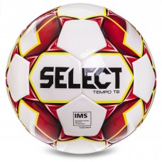 М'яч футбольний SELECT TEMPO IMS №5 білий-червоний
