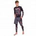 Компрессионные штаны тайтсы для спорта VNM 8239 M-XXL черный-белый-красный