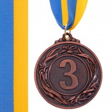 Медаль спортивна зі стрічкою SP-Sport GLORY C-4335-3 бронза