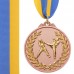 Медаль спортивна зі стрічкою двокольорова SP-Sport Єдиноборства C-4853 золото, срібло, бронза