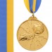 Медаль спортивна зі стрічкою двокольорова SP-Sport Футбол C-4847 золото, срібло, бронза