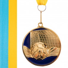 Медаль спортивна зі стрічкою SP-Sport Футбол C-3975-1 золото