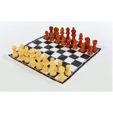 Шахматные фигуры с полотном SP-Sport IG-3103-WOOD-SHAHM пешка-2,6 см дерево