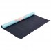 Коврик для йоги Замшевый Record FI-5663-2 размер 1,83мx0,61мx1мм голубой с Цветочным принтом