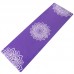 Коврик для йоги Замшевый Record FI-5662-10 размер 1,83мx0,61мx3мм фиолетовый с цветочным принтом