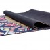 Коврик для йоги Замшевый Record FI-5662-14 размер 1,83мx0,61мx3мм бежевый с цветочным принтом