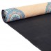 Коврик для йоги Замшевый Record FI-5662-15 размер 1,83мx0,61мx3мм мятный-синий с индийским принтом