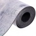 Коврик для йоги Замшевый Record FI-5662-20 размер 1,83мx0,61мx3мм серый-салатовый с принтом Перо Павлина