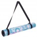 Коврик для йоги Замшевый Record FI-5662-21 размер 1,83мx0,61мx3мм бирюзовий с цветочным принтом