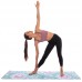 Коврик для йоги Замшевый Record FI-5662-21 размер 1,83мx0,61мx3мм бирюзовий с цветочным принтом