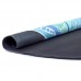 Коврик для йоги круглый замшевый каучуковый с принтом Record FI-6218-5 диаметр-1,5м 3мм черный-голубой