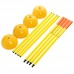Прапори кутові складні для поля з базою SP-Sport C-7099 4шт 1,5м помаранчевий-жовтий
