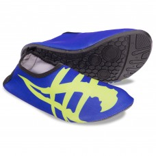 Обувь Skin Shoes для спорта и йоги SP-Sport Иероглиф PL-0419-BL размер 34-45 синий-салатовый