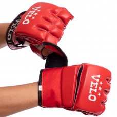 Рукавиці для змішаних єдиноборств MMA шкіряні VELO ULI-4026 S-XL кольори в асортименті
