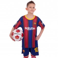 Форма футбольна дитяча BARCELONA MESSI 10 домашня 2021 SP-Planeta CO-2463 6-14 років синій-бордовий