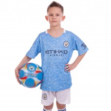 Форма футбольная детская MANCHESTER CITY домашняя 2021 SP-Planeta CO-2492 6-14 лет синий