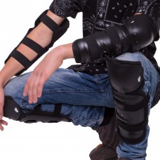 Комплект мотозащиты FOX M-719 (колено, голень, предплечье, локоть) черный