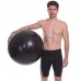 М'яч для фітнесу фітбол сатин Zelart FI-8223 65см черный