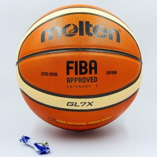 Мяч баскетбольный Composite Leather MOLTEN BGL7X №7 оранжевый-бежевый