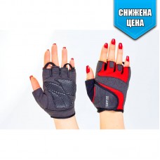 Перчатки для фитнеса женские Zelart ZG-3608 XXS-M черный-красный