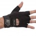 Перчатки для тяжелой атлетики кожаные Zelart ZB-3066 M-L черный