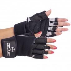 Перчатки для тяжелой атлетики Zelart ZG-3610 S-XXL черный