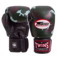 Перчатки боксерские кожаные TWINS FBGVL3-ARGN 10-18 унций зеленый