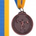 Медаль спортивна зі стрічкою SP-Sport Штанга d-5см C-7023-1 золото, срібло, бронза