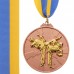 Медаль спортивная с лентой двухцветная SP-Sport Тхэквондо C-7029 золото, серебро, бронза