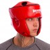 Шолом боксерський відкритий з посиленим захистом верхівки шкіряний BOXER 2029 M-L кольори в асортименті