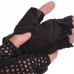 Перчатки для кроссфита и воркаута кожаные WorkOut BC-0004N S-XXL черный