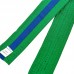 Пояс для кимоно двухцветный SP-Planeta BO-7263 длина-220-280см зеленый-синий