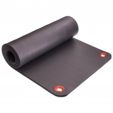 Коврик для фитнеса и йоги профессиональный Zelart FI-2575 (MD9004-15) 1,8мx0,61мx 15мм серый