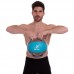 М'яч медичний медбол з двома ручками Zelart FI-2619-10 10кг сірий-синій