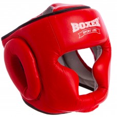 Шлем боксерский с полной защитой кожаный BOXER Элит 2033-1 М-XL цвета в ассортименте