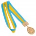 Медаль спортивная с лентой SP-Sport Настольный теннис C-H8566 золото, серебро, бронза