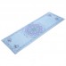 Килимок для йоги Замшевий Record FI-5662-35 розмір 183x61x0,3см блакитний з принтом Квітка Життя
