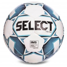 М'яч футбольний SELECT TEAM IMS №5 білий-блакитний