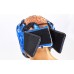 Шлем боксерский с полной защитой кожаный TWINS FHGL-3TW-1BU M-XL черный-синий