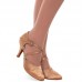 Взуття для бальних танців жіноче Латина із закритим носком F-Dance LD6001-BG розмір 36-41 бежевий