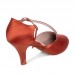 Взуття для бальних танців жіноче Латина із закритим носком F-Dance LD6001-BZ розмір 36-41 бронзовий