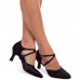 Взуття для бальних танців жіноче Латина із закритим носком Zelart OB-6001 розмір 35-40 чорний