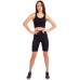 Комплект спортивный для фитнеса и йоги (топ и велосипедки) Лорелина CO-3795 XS-M черный