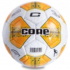 М'яч футбольний CORE COMPETITION PLUS CR-004 №5 PU білий-оранжевый
