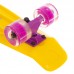 Скейтборд Пенни Penny LED WHEELS FISH SK-405-17 желтый-фиолет