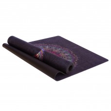 Коврик для йоги Замшевый Record FI-5662-51 размер 1,83мx0,61мx3мм черный