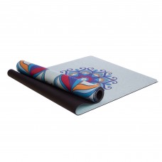 Коврик для йоги Замшевый Record FI-5662-58 размер 1,83мx0,61мx3мм мятный-синий